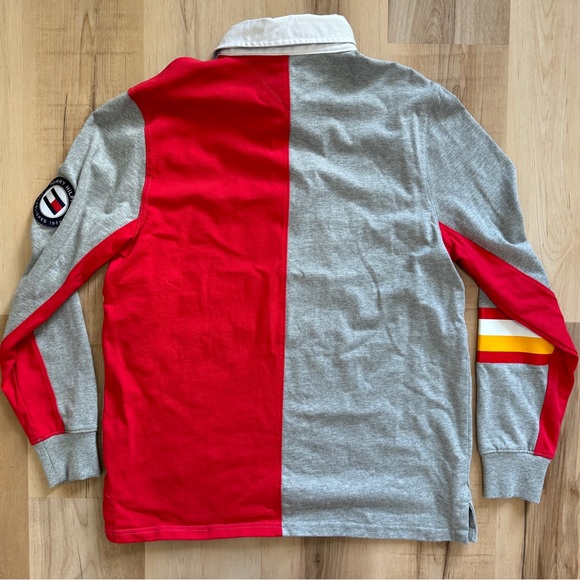 Tommy Hilfiger Kansas City Chiefs Quarter Button Collared Long Sleeve Shirt LG - Picture 15 of 16